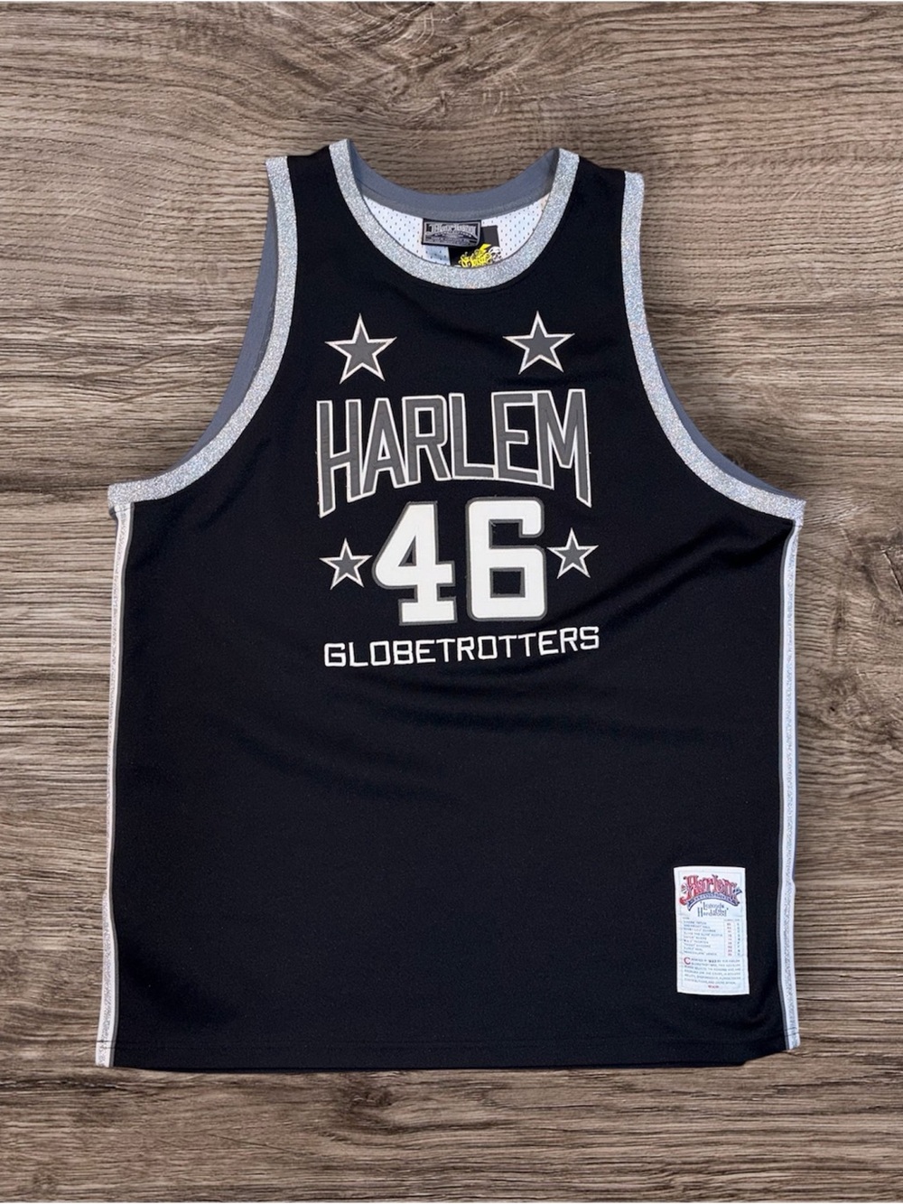 Harlem Globetrotters Black 46 Basketball Jersey